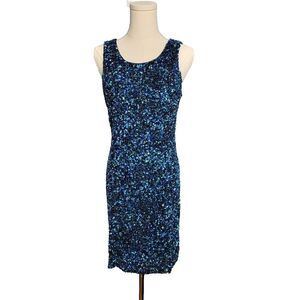 Parker Dress Kensie M *Flaw* Ultramarine Sequin Cocktail Dress Drop Back Sparkly